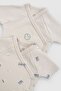 Organic Cotton 2-Piece Short Sleeve Double Breasted Beige Bodysuit Little Farm - 7