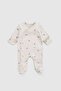 2-Piece Organic Cotton Beige Jumpsuit Set Little Farm - 4