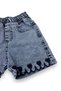 Dar Kalip! Girl's Summer Denim Shorts with Heart Print, Stylish 2-Piece Top and Bottom Set for Ages 3-4-5-6-7-8-9-10 - 6