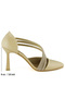 Alessi Light Beige Vegan Stone Pointed Toe Thin Heeled Evening Dress Shoes - 5
