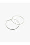 Burgu Large Steel Hoop Earrings - 2