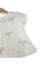 Girl's Summer Bow Embroidered 5-6-7-8-9-10 Year Old Wide Leg Jeans with Pants Stylish 2-Piece Set for Holidays - 5