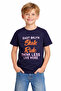 Boy's Skate Written Embossed Skateboard Patterned Navy Blue Color T-Shirt - 2