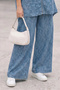 6113-2 - Comfortable and Stylish Wide-Leg Elastic Waist Slim Jeans Women's Trousers - 2