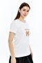 Printed Women's T-Shirt Ribbon White - 3
