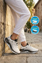 Amelıe 101 25087-g White-Black Mesh Lightweight Unisex Sports Shoes