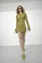 Backless Seersucker Mini Dress with Tie Detail