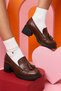 Heeled Genuine Brown Leather Women's Shoes with Pompom Detail, Lightweight Sole, Leather Inside and Out Women's Shoes - 7