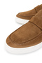 Men's Genuine Leather Tan Suede Loafer Shoes - 3