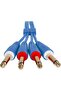 Audio Cable Set 1/4'' Jack - 1/4'' Jack Blue Straight 1.5M - 4