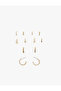 6'Lı Twist Hoop Earrings