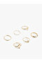 Stone Detailed 6-Piece Ring Set - 2