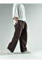 Knee Detailed Brown Men's Baggy Trousers Coc3132 - 4