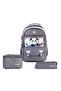 Rlx-1940 Set of 3 Children's Primary School Lunchbox with Pen Holder Lunchbox Bag Lunchbox Bag Lunchbox S Backpack Dark Gray