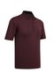 Men's Polo Collar Pocket Buttoned Short Sleeve Cotton Claret Red T-Shirt Classic Fit - 5307 - 3
