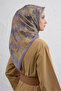 Sura Pure Silk Scarf 9433 - 51 Lilac Mixed Pattern - 2