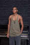 Fast Thin Strap Oversize Tank Top Green