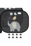 Car Window Sun Shades for Baby,UV Side Window Visors with Animal Motifs,44x36cm,Set of 2