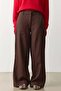 Brown High Waist Linen Wide Leg Pants Mg2718 - 2