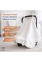 Muslin Stroller Set Ecru - Elastic Baby Carrier Cover and Ruffled Stroller Cover 100% Cotton Oeko-Tex - 2