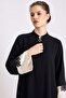 Ferace with Garni and Embroidery Detail on the Sleeves Black 6852 - 3