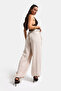Women's Beige S6-106 Baggy Jogger Fit Loose Cut Pants - 6