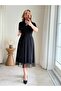 Women's Viscose Dress with Tulle Skirt
