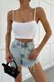 Basic Bra with String Straps White - 3