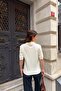 Polo Collar Short Sleeve Cardigan Ecru - 4