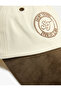 Embroidered Color Block Cotton Cap Hat - 4