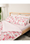 Flower World Cotton Double Red Duvet Cover Set with Elastic Sheet 200X220 cm Red - 4
