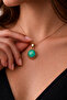 Women's Orange Agate Stone Antique Patterned Copper Necklace Elegant Natural Stone Necklace - 5