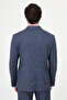 Striped Slim Fit Wide Collar Double Breasted Men's Suit Navy Blue - 45460.26Y - 5