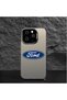 iPhone 15 Compatible Silicone Edge Hard Back Anti-Fall Phone Case Ford Patterned - 5
