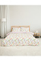 Bubble Cotton Double Pink Duvet Cover Set with Elastic Sheet 200X220 cm Powder - 4