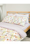 Bubble Cotton Double Pink Duvet Cover Set with Elastic Sheet 200X220 cm Powder - 2