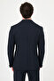 Straight Slim Fit Mono Collar Buckle Men's Suit Dark Navy - 45462.26Y - 5