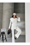 Turn-Down Collar Gold Buttoned Blazer Jacket and Trousers Two-Piece Set - 8