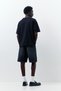 Baggy relaxed fit denim bermuda - 5
