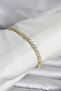 Brass Gold Color Heart Model Row Zircon Stone Women's Bracelet