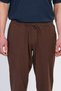 Men's Tie-Waist Casual Trousers - Brown - 3