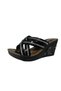 , Black Stone Heeled Women's Slippers High Sole Slippers - 2