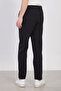 Men's Wide Striped Sweatpants with Elastic Waist - Black - 5