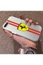 iPhone 8 Plus Compatible Silicone Edge Hard Back Anti-Fall Phone Case Ferrari Patterned - 2