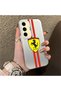 Samsung Galaxy S24 Fe Compatible Silicone Edge Hard Back Anti-Fall Phone Case with Ferrari Pattern