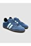 100% Genuine Leather Blue Women's Sports Shoes - 2