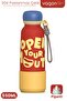 Patterned 550 ml Leak-Proof Stainless Steel Thermos Flask with Straw and Hand Strap, Bpa-Free 550ml