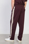 Men's Sweatpants with Side Piping Detail - Burgundy - 5