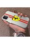 iPhone 12 Mini Compatible Silicone Edge Hard Back Anti-Fall Phone Case Ferrari Patterned - 2