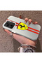 Poco C65 Compatible Silicone Edge Hard Back Anti-Fall Phone Case Ferrari Patterned - 2